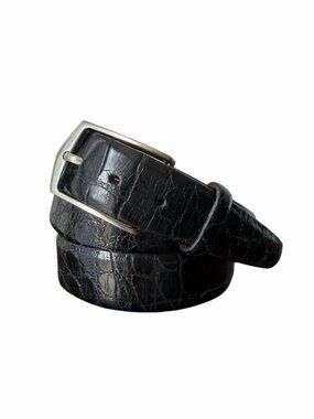 Martin Dingman Country Wear American Alligator Black Men's Leather Belt 40"